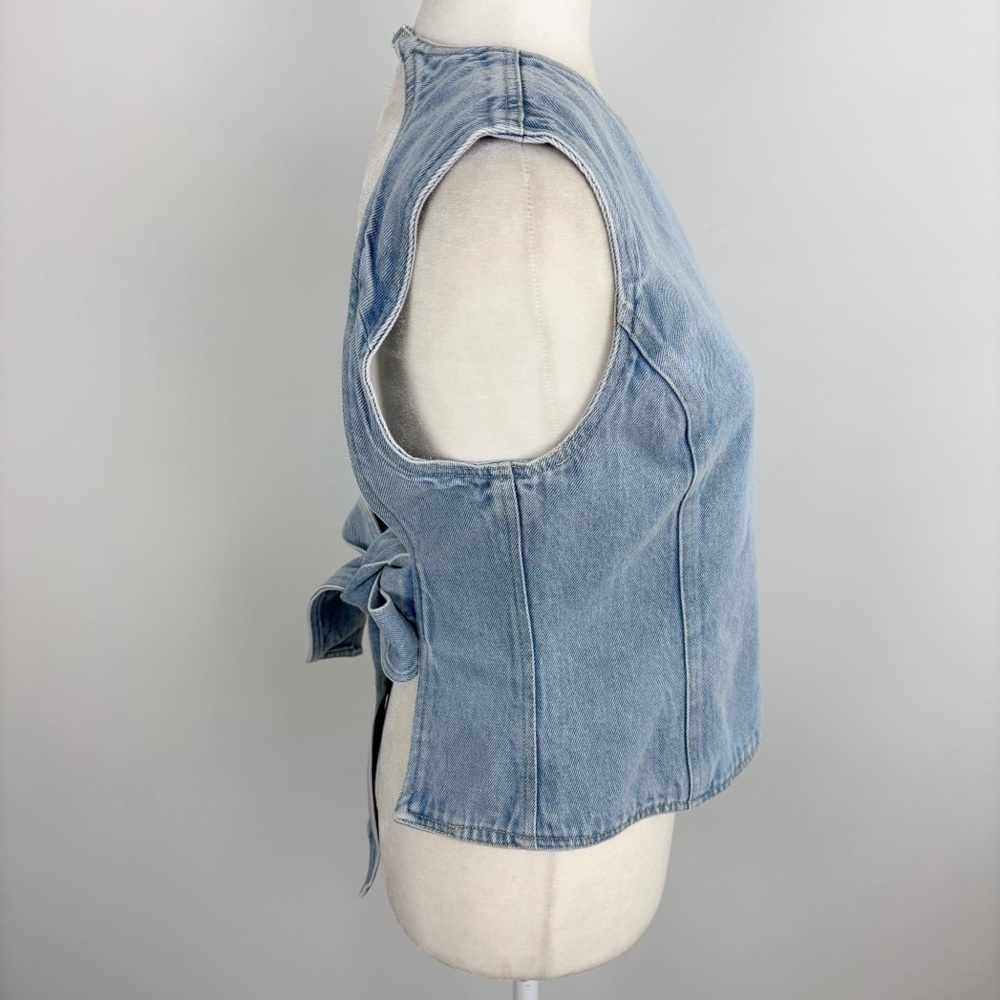 LIONESS Countryside Top in Classic Denim Size L - Picture 6 of 14